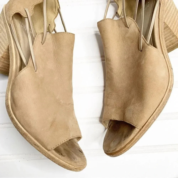 Eileen Fisher Nikki Peep Toe Sandals Block Heel - Picture 6 of 10